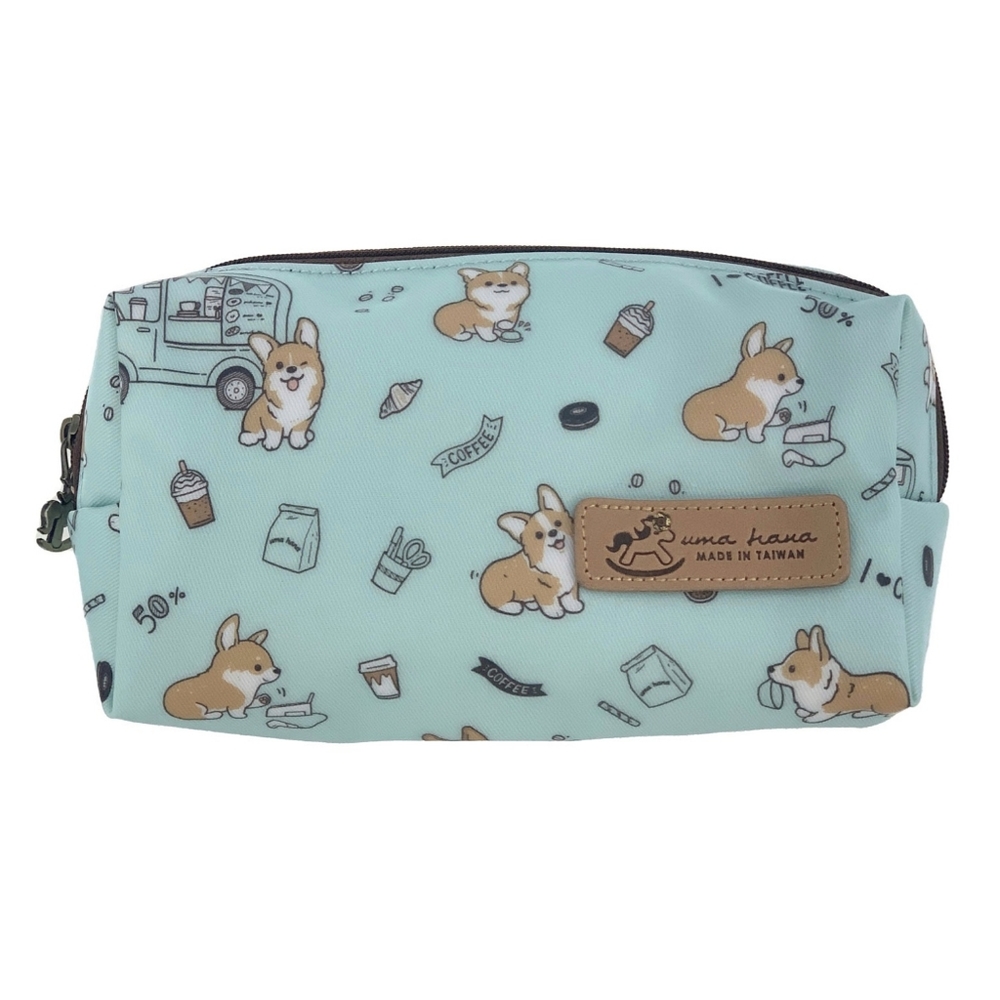 Waterproof Corgi Rectangle Makeup Cosmetic Bag - Picture 1 of 8